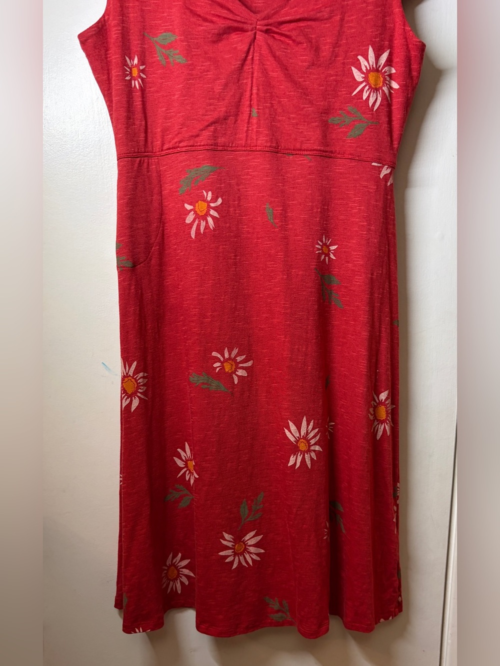Toad & Co Rosemarie Cap Sleeve Red Floral A Line Mini Dress Size Medium - Picture 5 of 15
